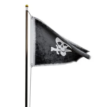 Pirate flag  isolated  on white background Stock Illustration