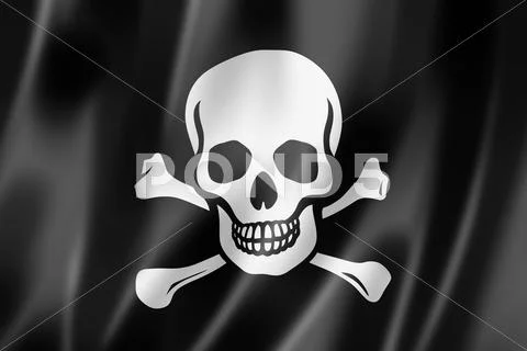 Pirate flag, jolly roger Stock Illustration
