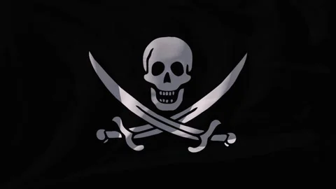 Pirate Flag Loop Stock Footage 295734515