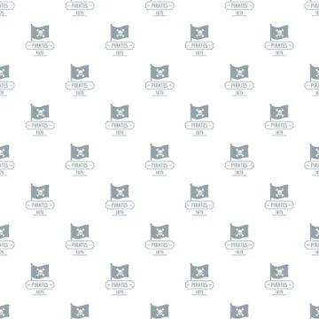 Pirate flag pattern vector seamless Illustrazione stock