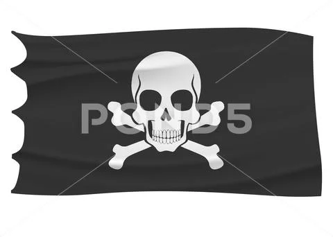 Pirate flag PSD Template
