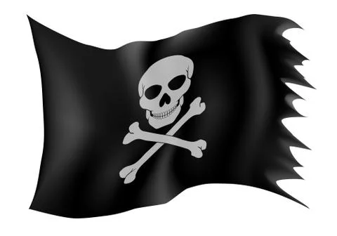 Pirate flag vector illustration Stock Illustration