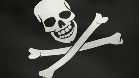 Pirate flag waving background loop 動画素材 34422460