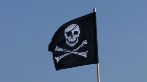 Pirate Flag Waving 스톡 동영상 39713361