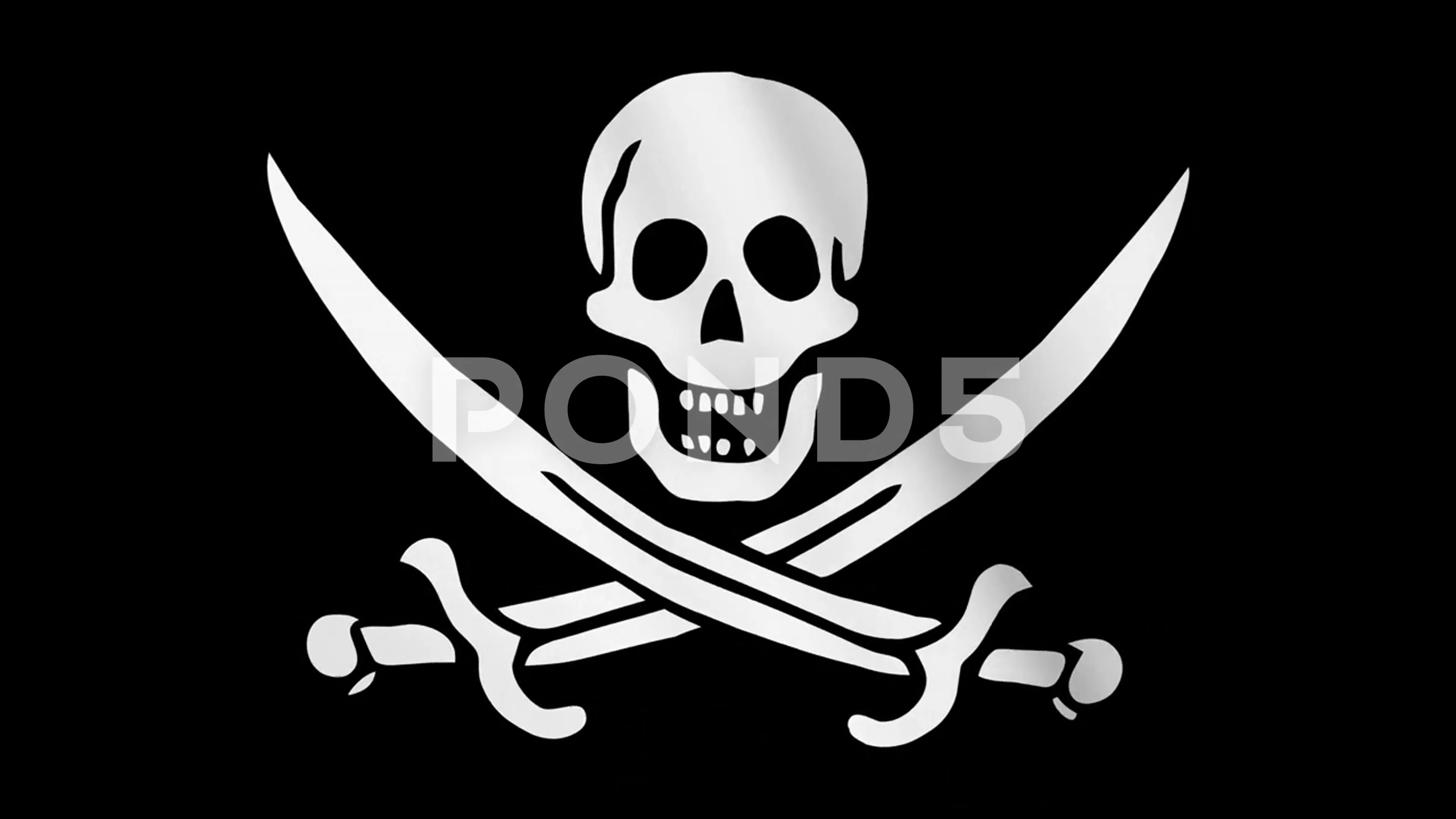 Skull And Crossed Swords Flag