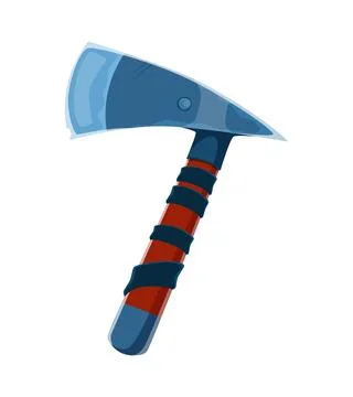 Pirate font type axe weapon number 7 seven Stock Illustration