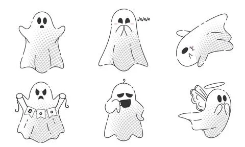 Pirate ghost and devil ghost Halloween pattern, Vector Illustrazione stock