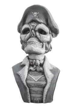 Pirate ghost statue isolate on white background. Stock Photos