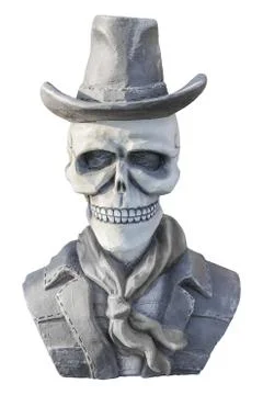 Pirate ghost statue isolate on white background. Stock Photos