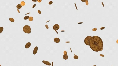 Pirate Gold Falling Alpha Loop Video stock 156922062