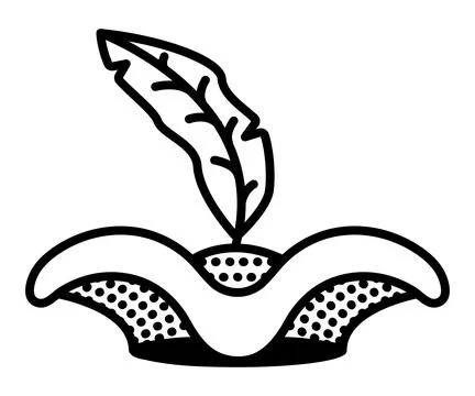 Pirate hat with feather Stock Illustration