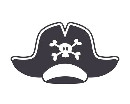 Pirate hat icon. Stock Illustration