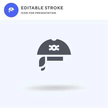 Pirate Hat icon vector, filled flat sign, solid pictogram isolated on white Stockillustratie