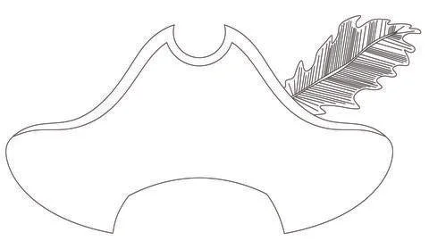 Pirate Hat Outline Stock Illustration