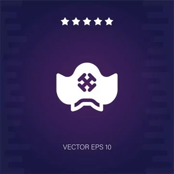 Pirate hat vector icon Stock Illustration