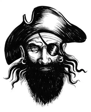 Pirate head Illustrazione stock