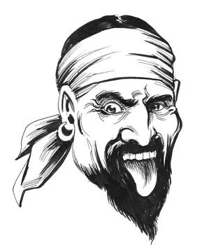 Pirate head Illustrazione stock