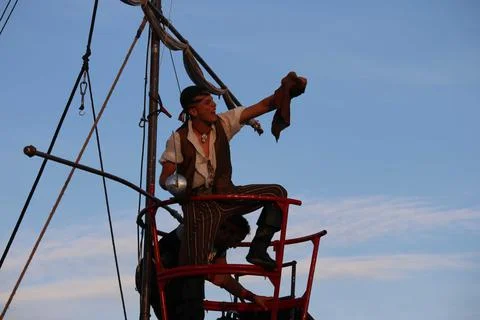 Pirate Highwire Act Foto stock