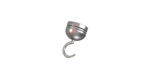 Pirate hook icon animation 3d render Stock-Footage 314735282