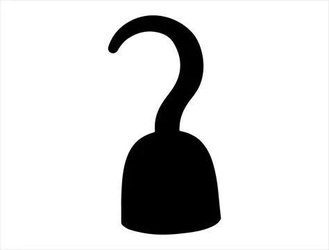 Pirate hook silhouette vector art Stock Illustration