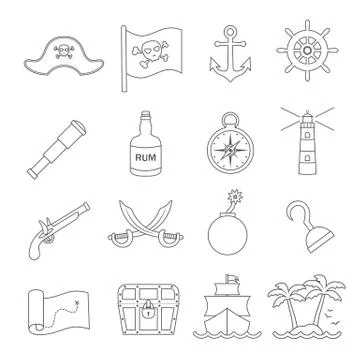 Pirate icon Stock Illustration