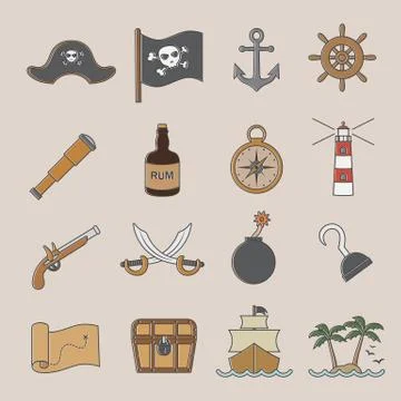 Pirate icon Stock Illustration