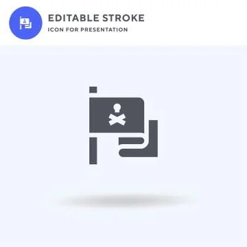 Pirate icon vector, filled flat sign, solid pictogram isolated on white, logo Stock Illustration