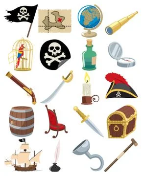 Pirate Icons Stockillustratie