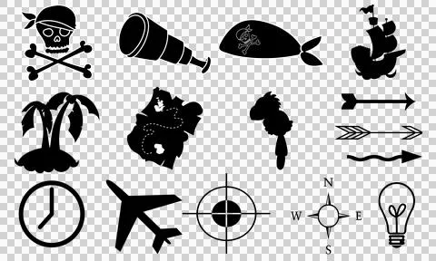 Pirate icons 스톡 일러스트