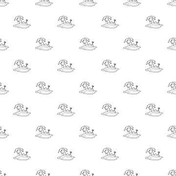 Pirate island pattern vector seamless Stock Illustration