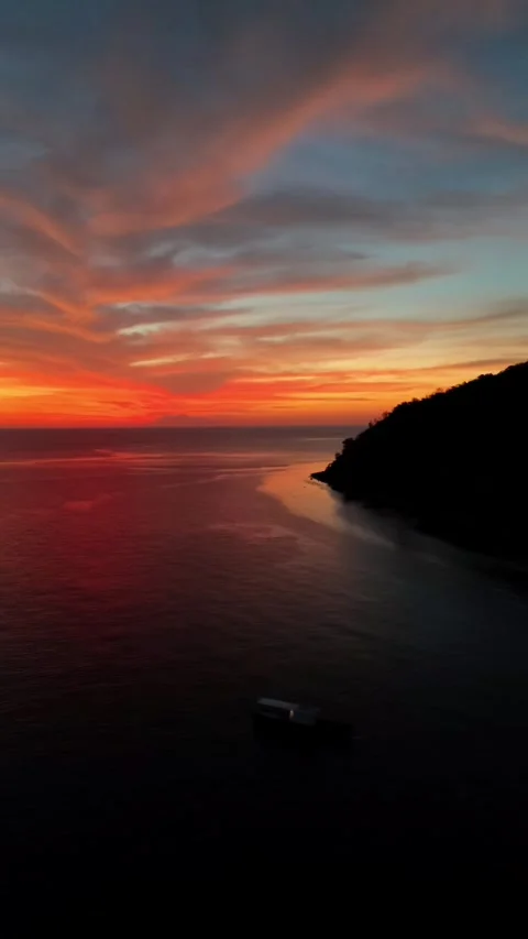 Pirate Island Sunset  Stock Footage 344575862