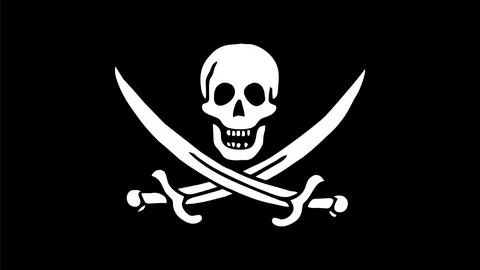Pirate Jack Rackham High Quality Flag Clipart, Flag Icon, Vector Illustrati.. Stock Illustration