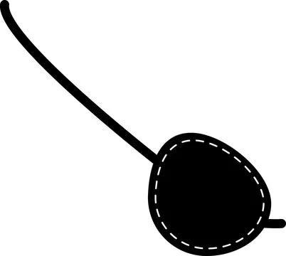 Pirate Leather Eye Patch With Drawstring Stock Illustration