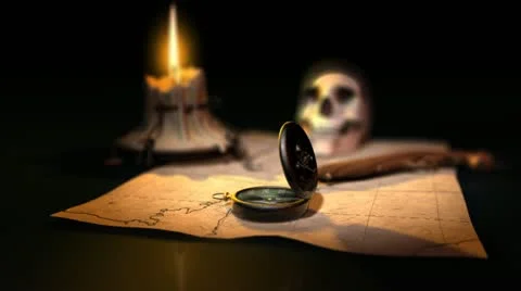 Pirate Map Stock Footage 20619358