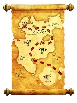 Pirate map Stock Illustration