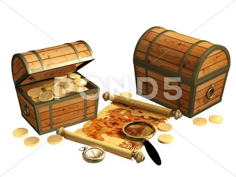 Pirate map Stock Illustration
