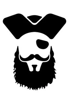 Pirate mascot Head Illustrazione stock
