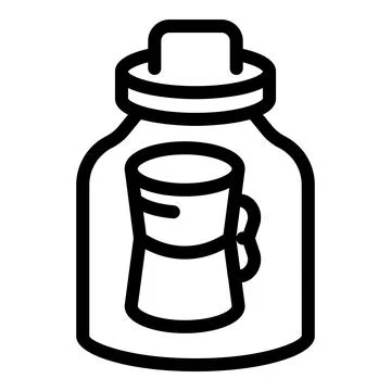 Pirate message icon outline vector. Lost mail stopper Illustrazione stock