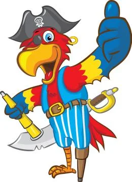 Pirate parrot Stock Illustration