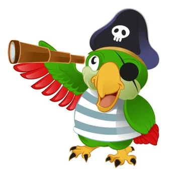 Pirate Parrot Stock Illustration