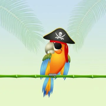 Pirate parrot イラスト素材