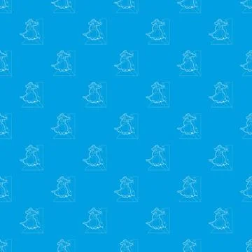Pirate parrot pattern seamless blue Illustrazione stock