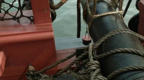 Pirate Ship Cannon 库存影片 61266467