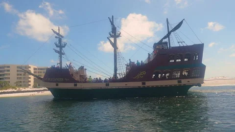 Pirate Ship Destin 스톡 동영상 156057979