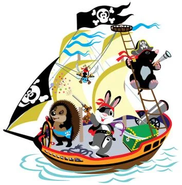 Pirate ship Stock Illustration