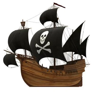 Pirate Ship Stock Illustration