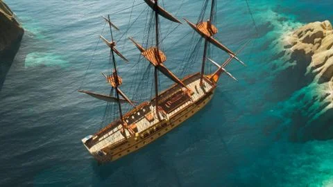 Pirate ship Stock Illustration