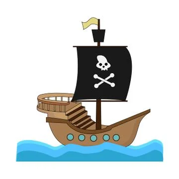 Pirate ship Stock Illustration