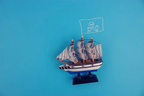 Pirate ship model Stock Photos