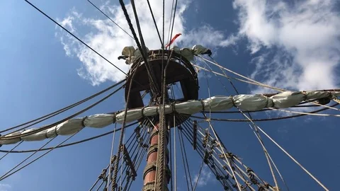 Pirate ship sail Stock Footage 78928545